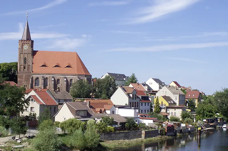 Panorama von Fürstenberg (Oder) am Oder-Spree-Kanal